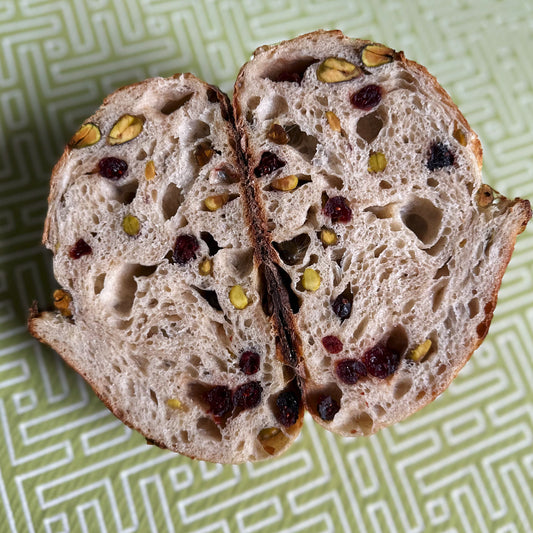 Cranberry Pistachio Sourdough